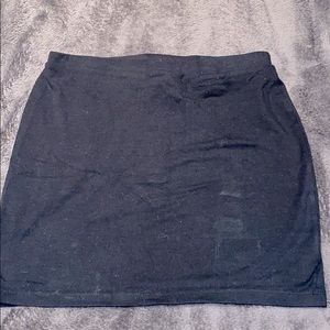 Plain black mini skirt